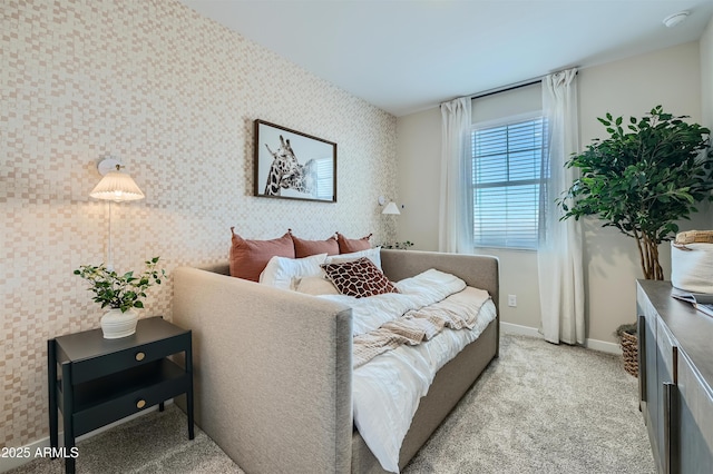 3339 S Lily Ave, Mesa, AZ 85212 - carpeted bedroom with wallpapered walls and baseboards