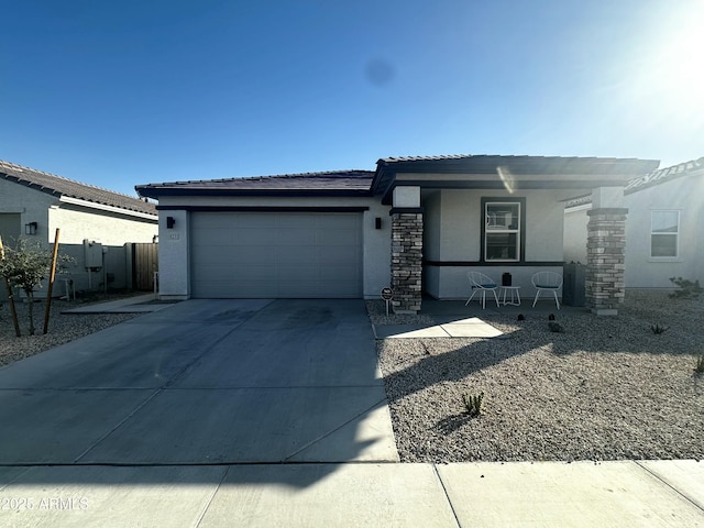 view of front facade with a garage