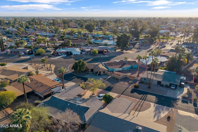 drone / aerial view with a residential view