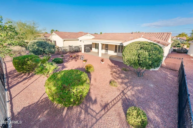 view of front of property with a patio