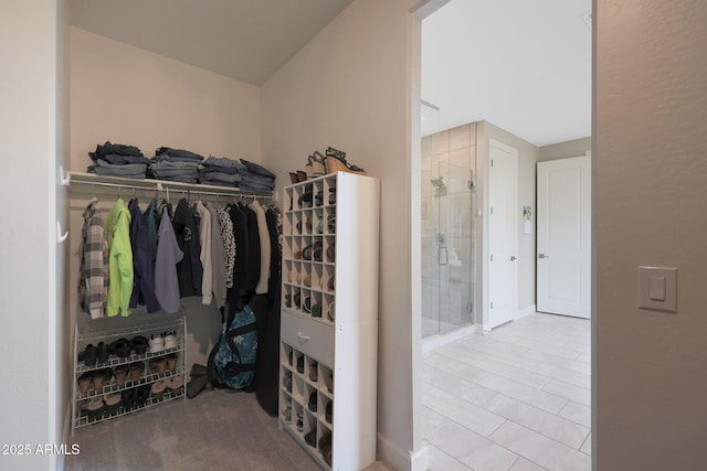 view of walk in closet