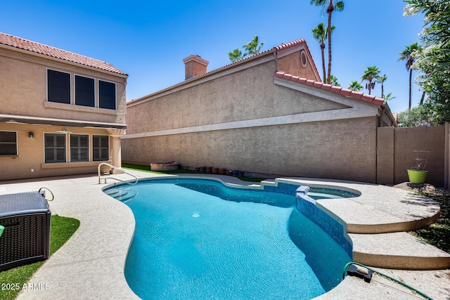 11217 E Laurel Ln, Scottsdale, AZ 85259 - view of pool featuring a patio area and a pool with connected hot tub