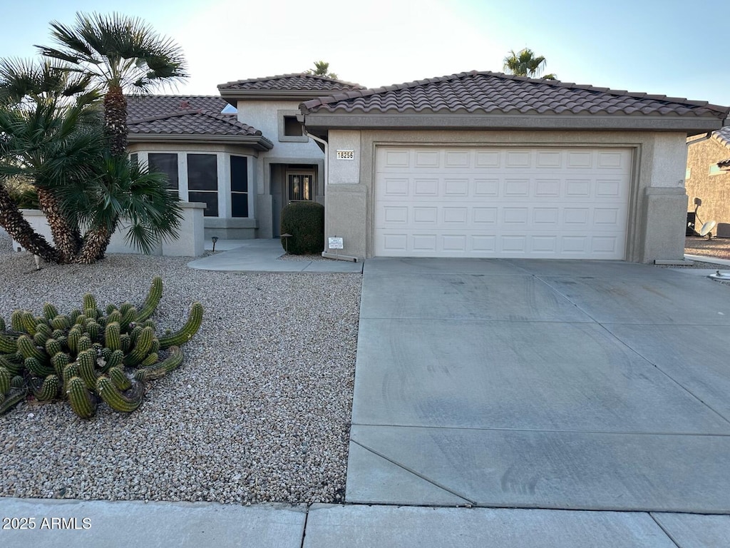 view of front facade with a garage