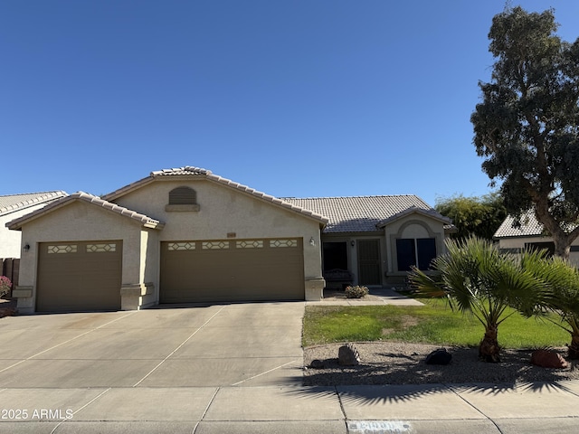 view of front of house featuring a garage