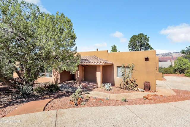 view of pueblo-style home