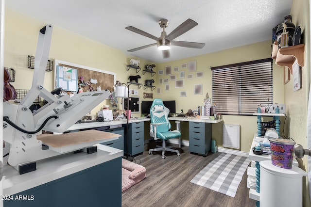 1147 N Marvin St, Gilbert, AZ 85233 - office featuring wood finished floors and ceiling fan