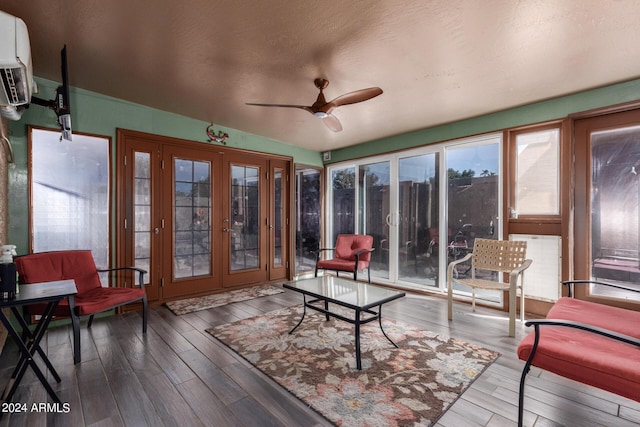 1147 N Marvin St, Gilbert, AZ 85233 - sunroom with french doors, wood finished floors, and a deck