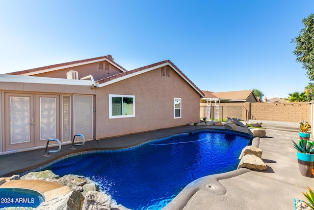 1147 N Marvin St, Gilbert, AZ 85233 - view of swimming pool with a fenced backyard and a patio