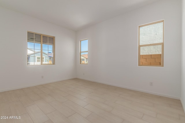 empty room featuring light hardwood / wood-style floors