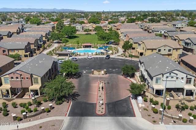1350 S Greenfield Rd Unit 2133, Mesa, AZ 85206 - aerial perspective of suburban area with a mountain backdrop and a pool