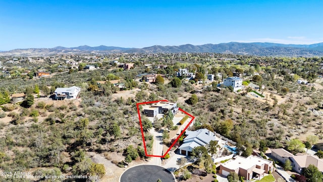 2259 Whitetail Ln, Prescott, AZ 86301 - bird's eye view featuring a residential view and a mountain view