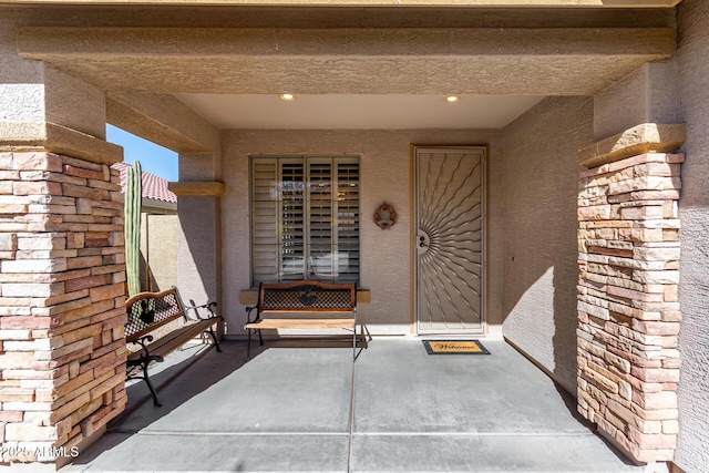 view of doorway to property