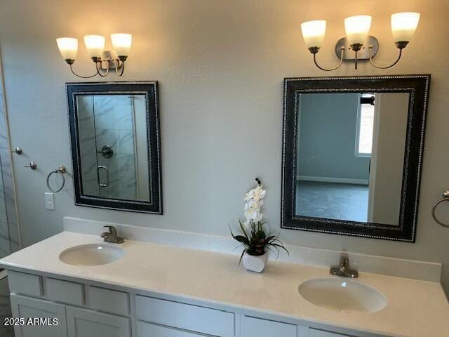 bathroom featuring vanity