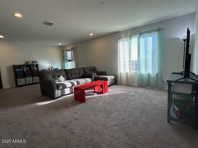 view of carpeted living room