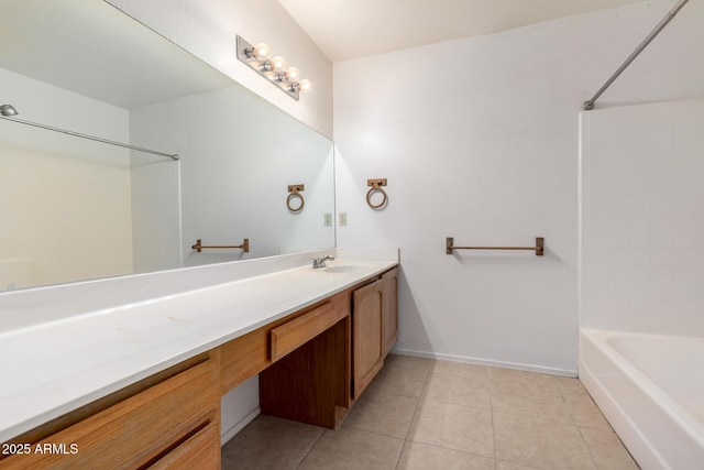 18239 N 40th St Unit 122, Phoenix, AZ 85032 - full bath featuring tub / shower combination, vanity, and tile patterned floors