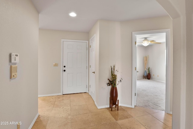 106 N Lariat Way, Payson, AZ 85541 - corridor featuring arched walkways, baseboards, and recessed lighting