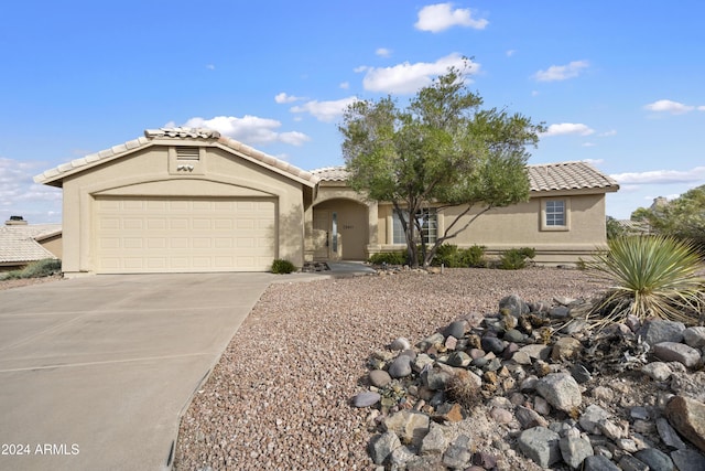 view of front of house featuring a garage