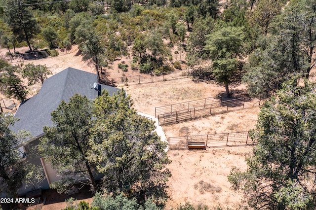 drone / aerial view featuring a rural view