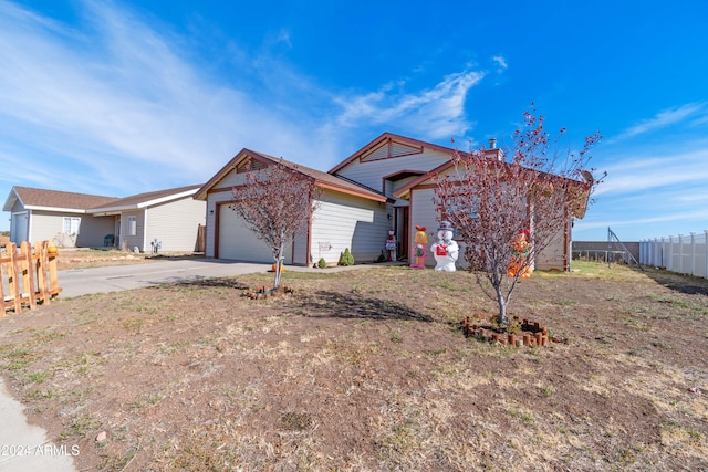 view of front of home featuring a garage