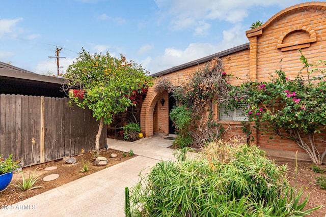exterior space featuring fence