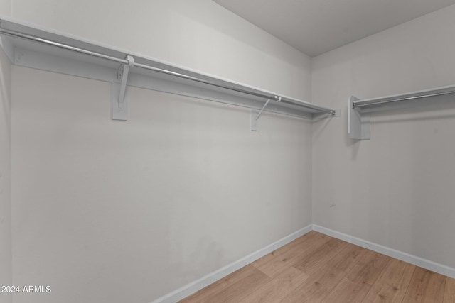 spacious closet with light wood-type flooring