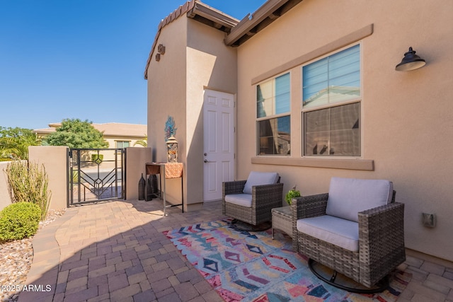35756 N Clementine Trl, San Tan Valley, AZ 85140 - view of patio / terrace with a gate