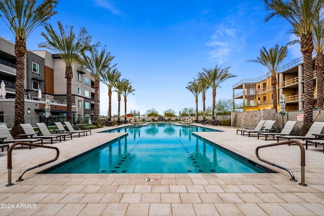 view of pool with a patio