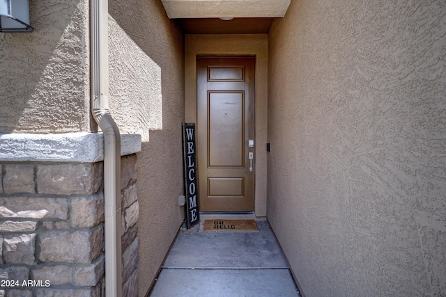 view of doorway to property