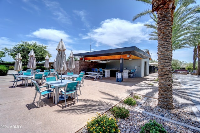 view of patio / terrace with area for grilling