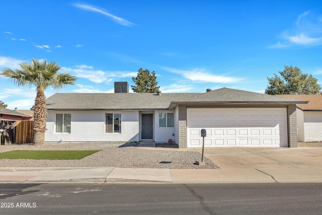 ranch-style home with a garage