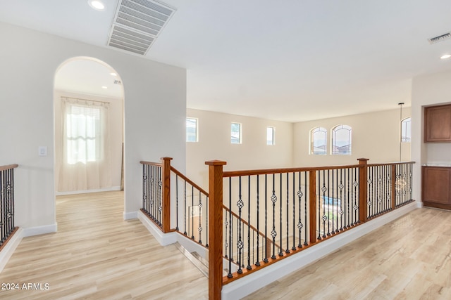 hallway featuring light hardwood / wood-style floors