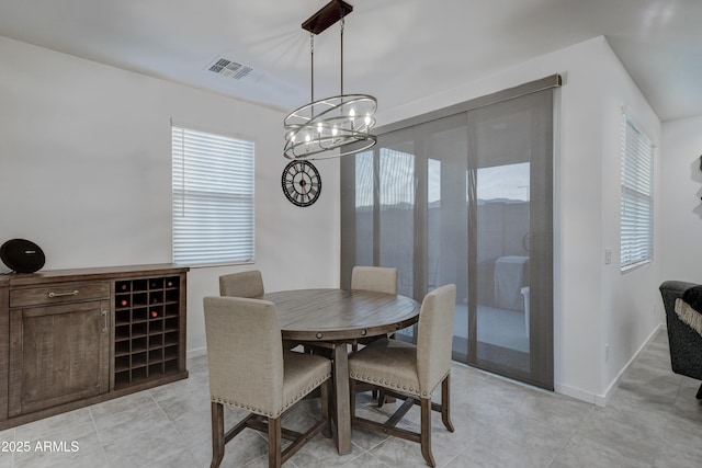 view of dining area