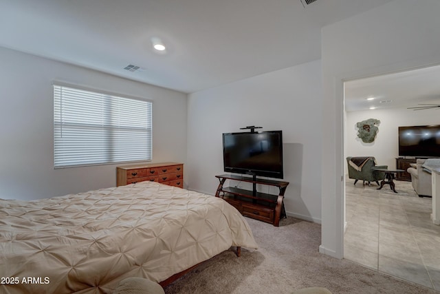 view of carpeted bedroom