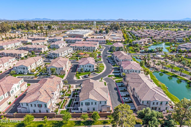 4077 S Sabrina Dr Unit 14, Chandler, AZ 85248 - drone / aerial view featuring a residential view and a water and mountain view