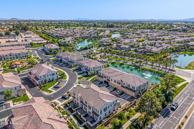 4077 S Sabrina Dr Unit 14, Chandler, AZ 85248 - birds eye view of property featuring a water view and a residential view