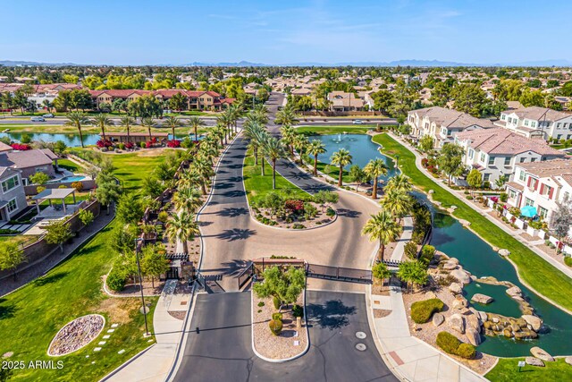 4077 S Sabrina Dr Unit 14, Chandler, AZ 85248 - birds eye view of property featuring a water view and a residential view