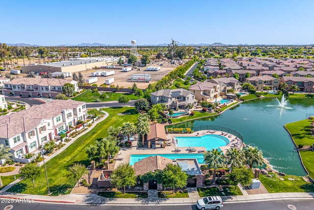4077 S Sabrina Dr Unit 14, Chandler, AZ 85248 - drone / aerial view featuring a water view and a residential view