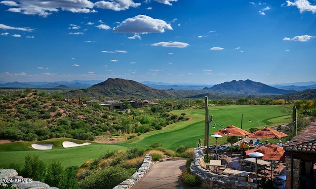 view of home's community featuring a mountain view