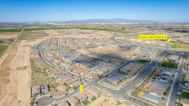 bird's eye view featuring a mountain view