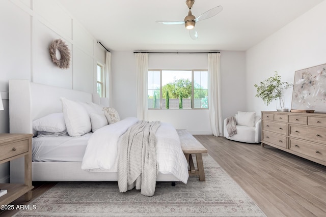 1248 E Jude Ln, Gilbert, AZ 85298 - bedroom with wood finished floors and ceiling fan