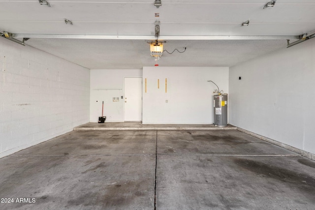 garage with water heater