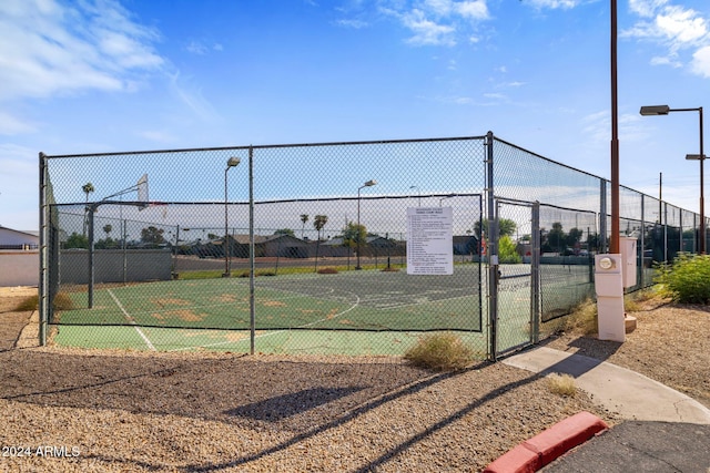 view of sport court