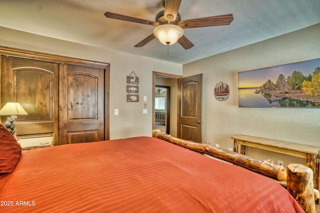 bedroom with ceiling fan