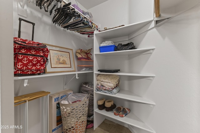 view of walk in closet