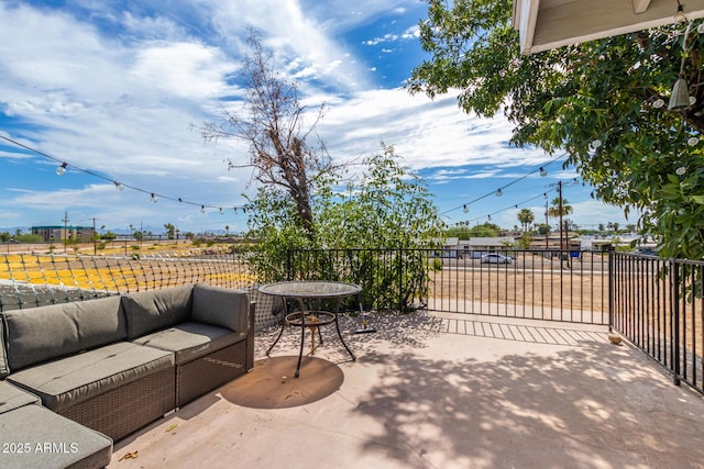 view of patio / terrace featuring an outdoor hangout area