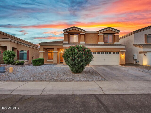 view of front of house featuring a garage