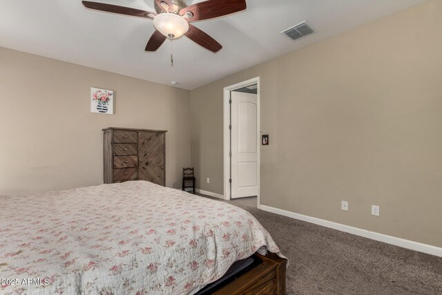 887 W Santa Gertrudis Trl, San Tan Valley, AZ 85143 - bedroom featuring carpet floors, baseboards, and a ceiling fan