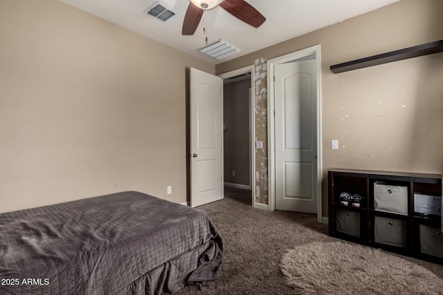 887 W Santa Gertrudis Trl, San Tan Valley, AZ 85143 - carpeted bedroom with a ceiling fan