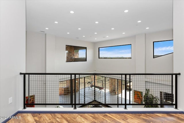 interior space with wood-type flooring