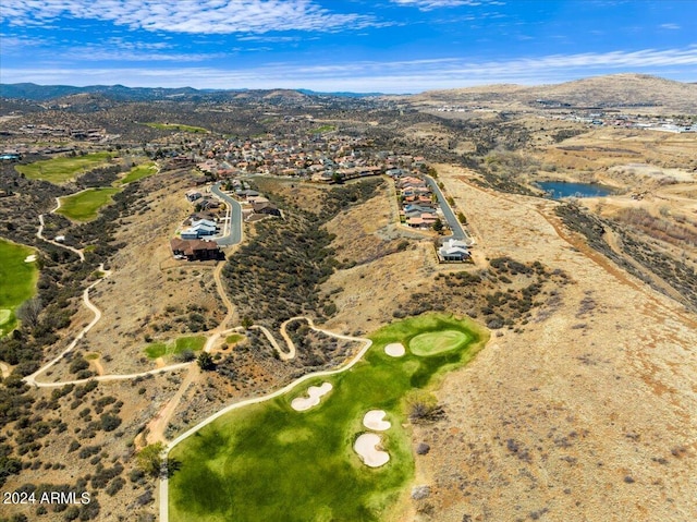 aerial view featuring a mountain view